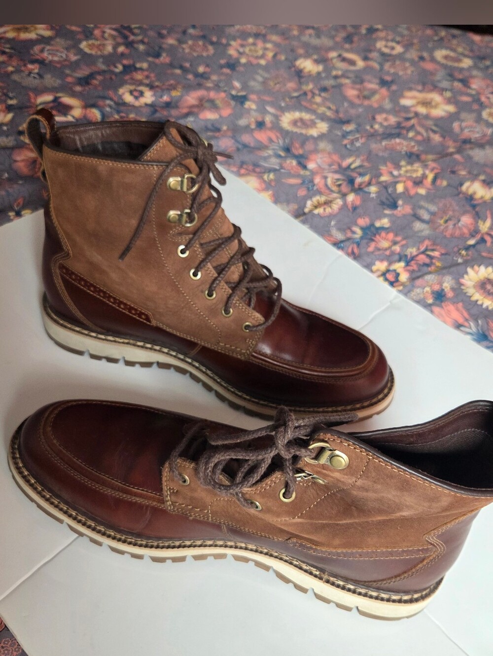 Timberland Men's Britton Hill Moc Toe Brown Lace-up Boots Size 10 - Picture 4 of 8